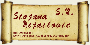 Stojana Mijailović vizit kartica